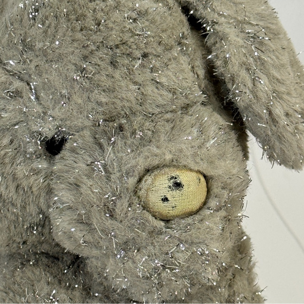 VTG 80s Dakin 1988 Sparkly Gray Puppy Dog Plush Stuffed Animal 9" Girls Toy - Picture 2 of 7